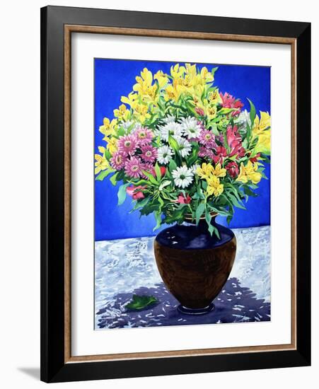 Flowers on Marble-Christopher Ryland-Framed Giclee Print