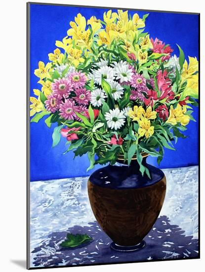 Flowers on Marble-Christopher Ryland-Mounted Giclee Print