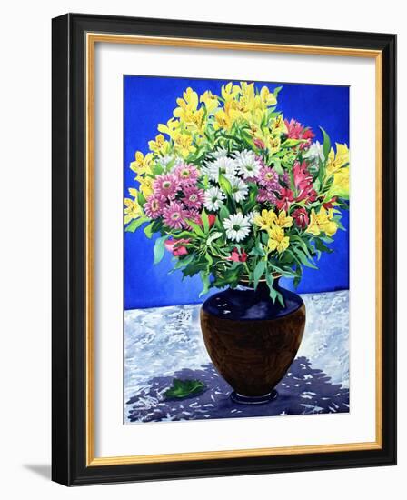 Flowers on Marble-Christopher Ryland-Framed Giclee Print