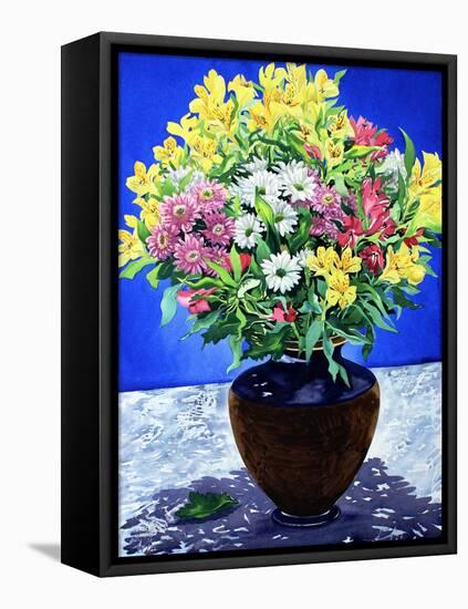 Flowers on Marble-Christopher Ryland-Framed Premier Image Canvas