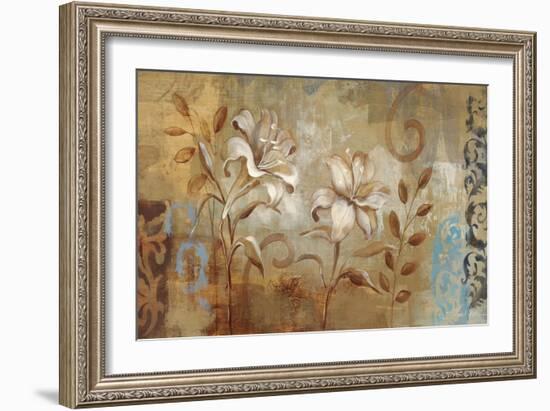 Flowers on Silver I-Silvia Vassileva-Framed Art Print