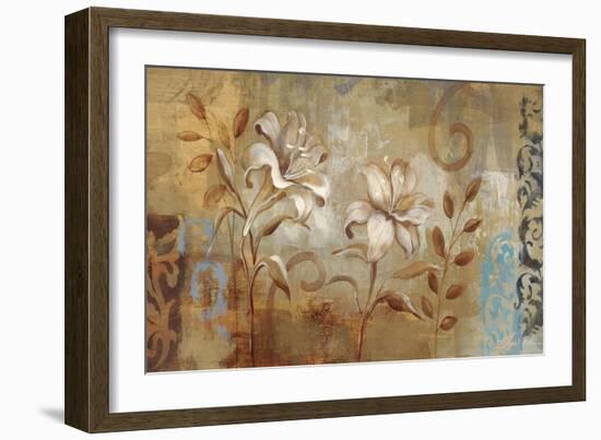 Flowers on Silver I-Silvia Vassileva-Framed Art Print