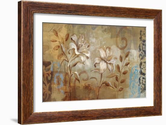 Flowers on Silver I-Silvia Vassileva-Framed Art Print