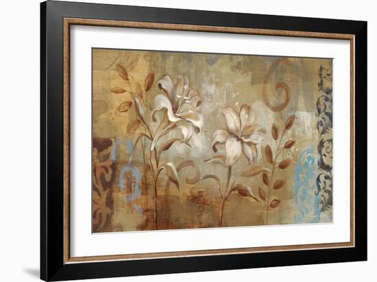 Flowers on Silver I-Silvia Vassileva-Framed Art Print