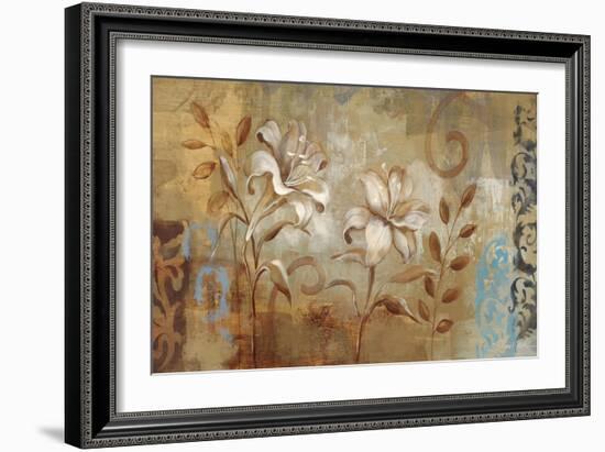 Flowers on Silver I-Silvia Vassileva-Framed Art Print