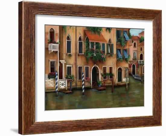 Flowers on the Canal-Betty Lou-Framed Giclee Print