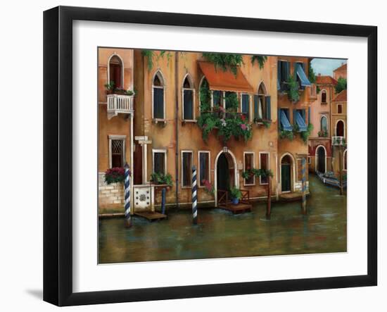 Flowers on the Canal-Betty Lou-Framed Giclee Print