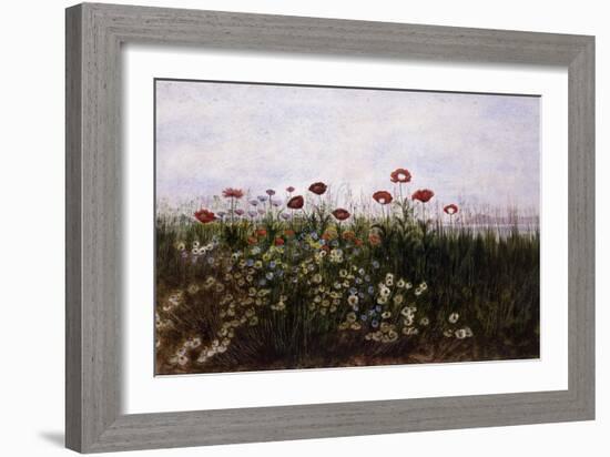 Flowers on the Irish Coast-Andrew Nicholl-Framed Giclee Print