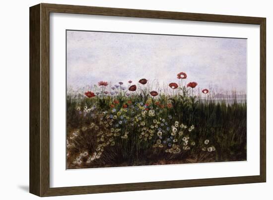 Flowers on the Irish Coast-Andrew Nicholl-Framed Giclee Print