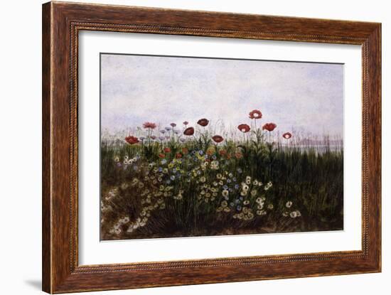 Flowers on the Irish Coast-Andrew Nicholl-Framed Giclee Print