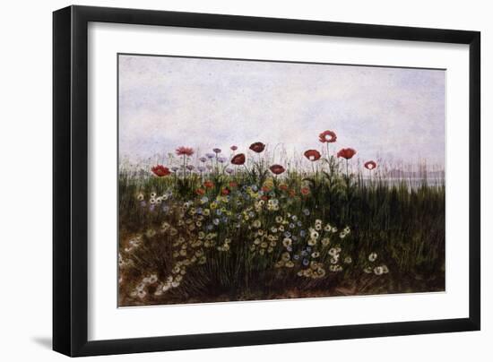 Flowers on the Irish Coast-Andrew Nicholl-Framed Giclee Print