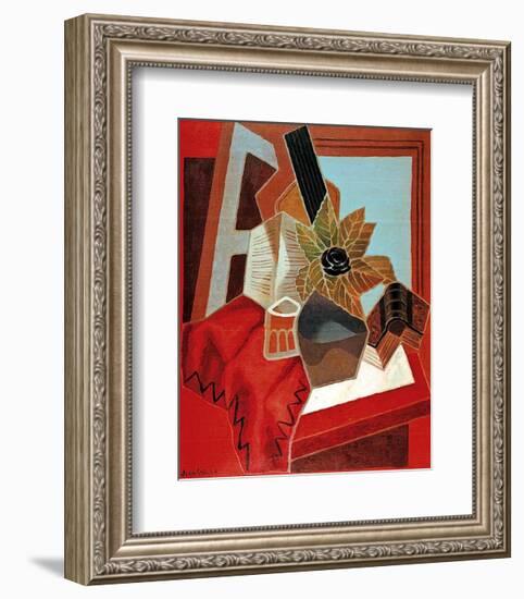 Flowers on the Table-Juan Gris-Framed Art Print