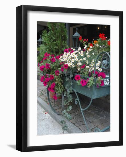 Flowers Outside Cafe, Zermatt, Switzerland-Lisa S. Engelbrecht-Framed Photographic Print