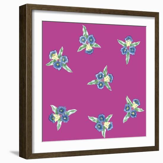 Flowers Pattern-Miguel Balbás-Framed Giclee Print