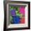 Flowers (Purple, Blue, Pink, Red)-Andy Warhol-Framed Art Print