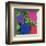 Flowers (Purple, Blue, Pink, Red)-Andy Warhol-Framed Art Print