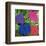 Flowers (Purple, Blue, Pink, Red)-Andy Warhol-Framed Art Print