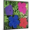 Flowers (Purple, Blue, Pink, Red)-Andy Warhol-Mounted Art Print