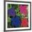 Flowers (Purple, Blue, Pink, Red)-Andy Warhol-Framed Giclee Print