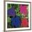 Flowers (Purple, Blue, Pink, Red)-Andy Warhol-Framed Giclee Print