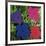 Flowers (Purple, Blue, Pink, Red)-Andy Warhol-Framed Giclee Print