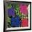 Flowers (Purple, Blue, Pink, Red)-Andy Warhol-Framed Giclee Print