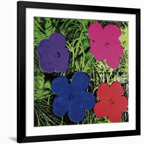 Flowers (Purple, Blue, Pink, Red)-Andy Warhol-Framed Giclee Print