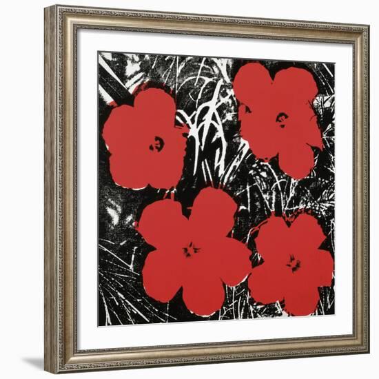 Flowers (Red), 1964-Andy Warhol-Framed Art Print