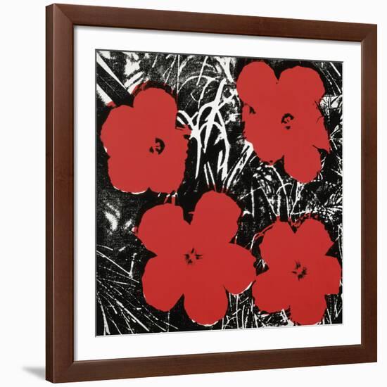 Flowers (Red), 1964-Andy Warhol-Framed Art Print