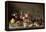 Flowers, Shells and Insects on a Stone Ledge-Balthasar van der Ast-Framed Premier Image Canvas