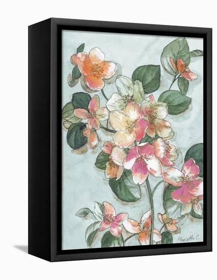 Flowers Study 2 Blue-Marietta Cohen Art and Design-Framed Premier Image Canvas