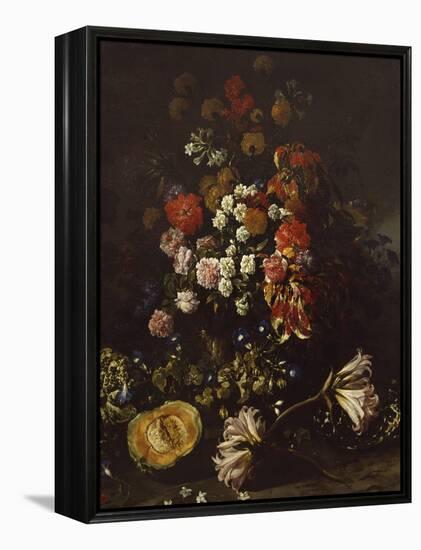 Flowers with Crystal Bowl-Paolo Porpora-Framed Premier Image Canvas