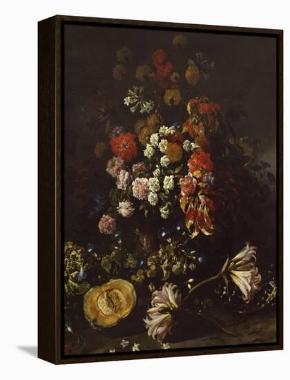 Flowers with Crystal Bowl-Paolo Porpora-Framed Premier Image Canvas