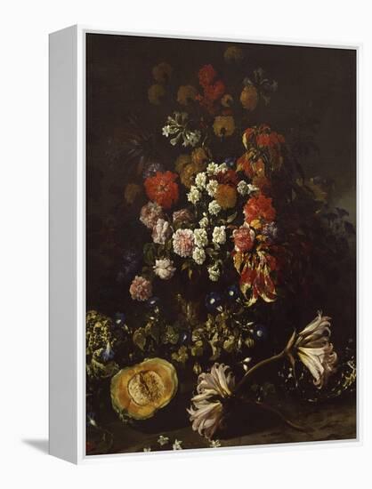 Flowers with Crystal Bowl-Paolo Porpora-Framed Premier Image Canvas