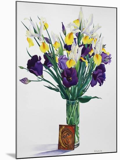 Flowers with Face from an Icon-Christopher Ryland-Mounted Giclee Print