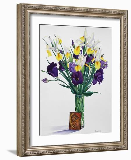 Flowers with Face from an Icon-Christopher Ryland-Framed Giclee Print