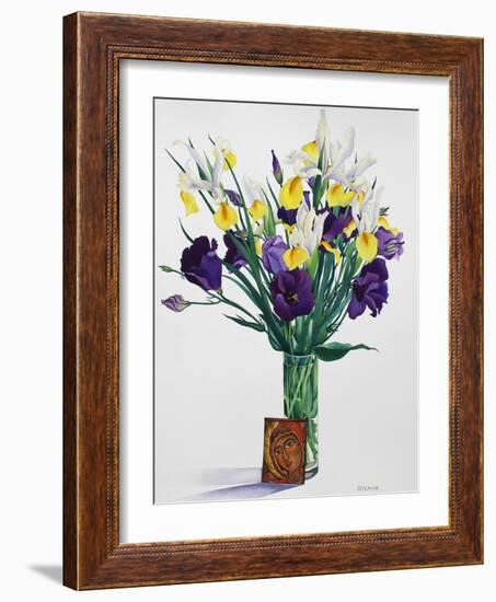 Flowers with Face from an Icon-Christopher Ryland-Framed Giclee Print