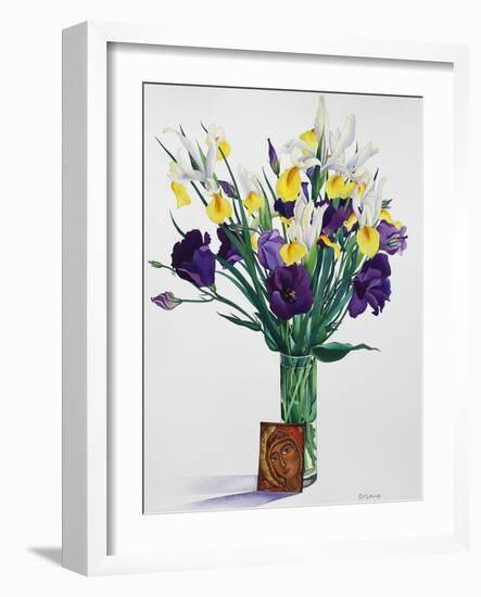 Flowers with Face from an Icon-Christopher Ryland-Framed Giclee Print