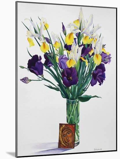 Flowers with Face from an Icon-Christopher Ryland-Mounted Giclee Print