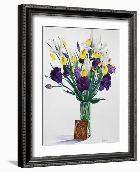 Flowers with Face from an Icon-Christopher Ryland-Framed Giclee Print