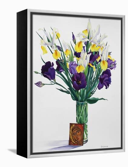 Flowers with Face from an Icon-Christopher Ryland-Framed Premier Image Canvas