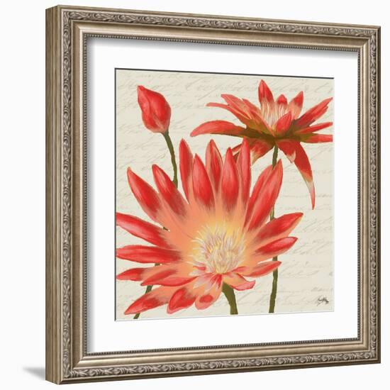 Flowers with Script I-Elizabeth Medley-Framed Art Print