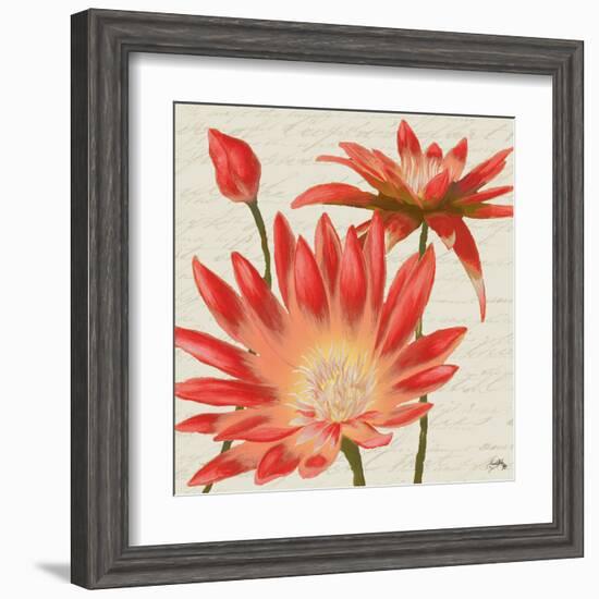 Flowers with Script I-Elizabeth Medley-Framed Art Print