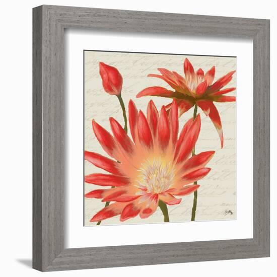 Flowers with Script I-Elizabeth Medley-Framed Art Print