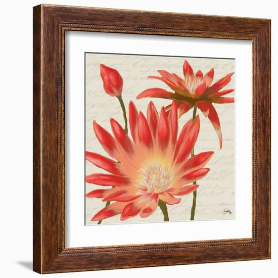 Flowers with Script I-Elizabeth Medley-Framed Art Print