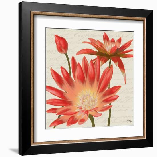 Flowers with Script I-Elizabeth Medley-Framed Art Print