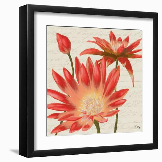 Flowers with Script I-Elizabeth Medley-Framed Art Print