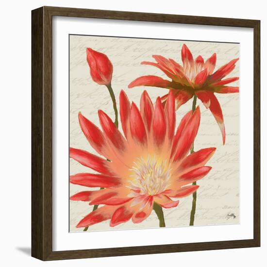 Flowers with Script I-Elizabeth Medley-Framed Art Print