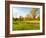 Flowers with Trees at Sherwood Gardens, Baltimore, Maryland, USA-null-Framed Photographic Print