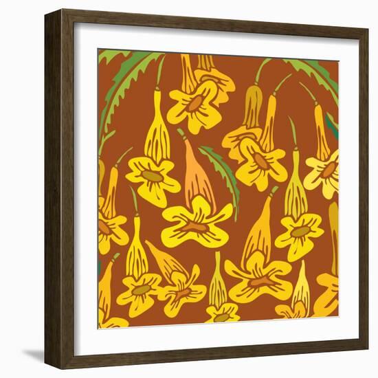 Flowers, Yellow Trumpetbush Color-Belen Mena-Framed Giclee Print